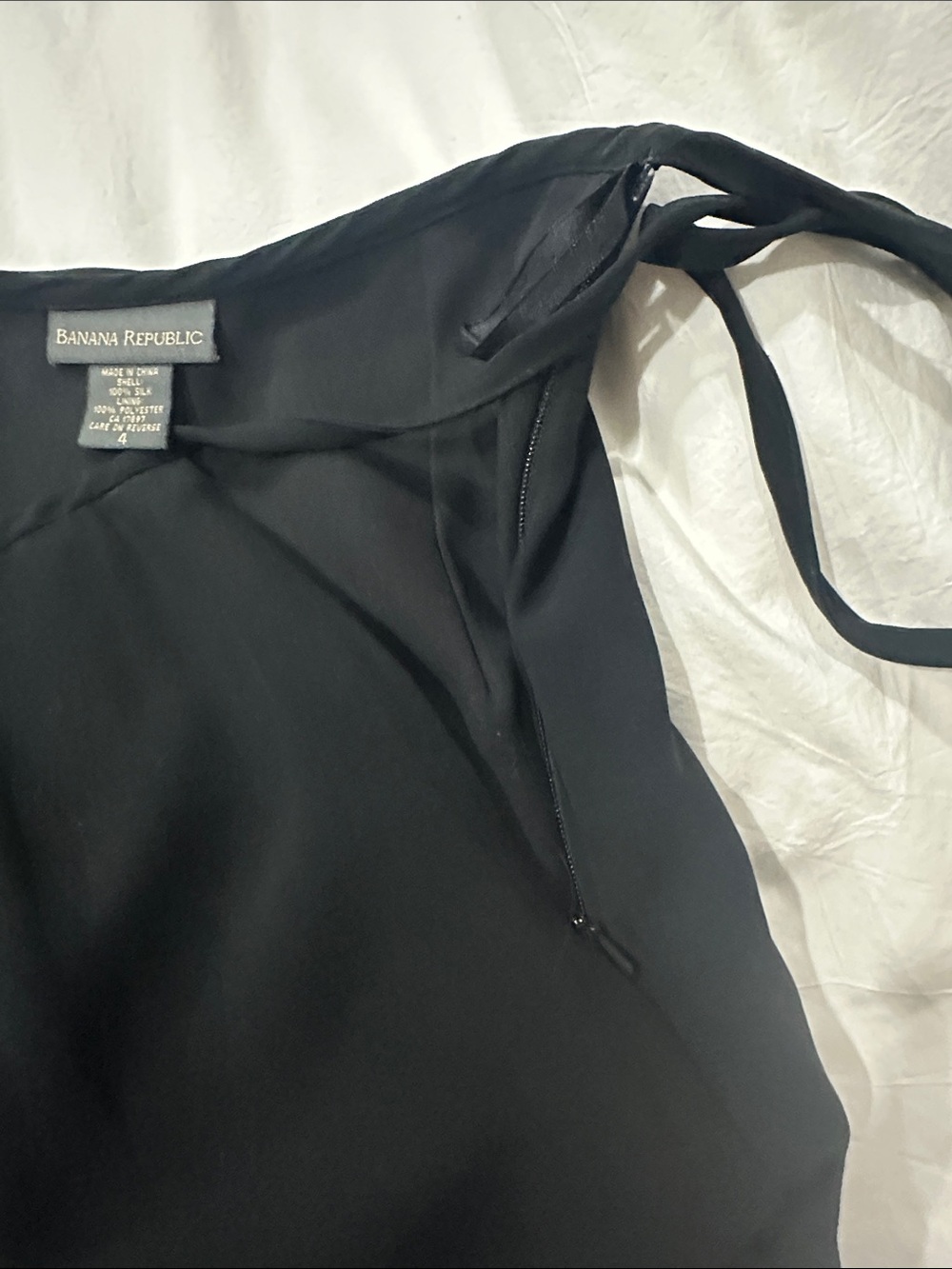 Banana Republic Black Silk Maxi Skirt with Side Tie Detail - Picture 3 of 3